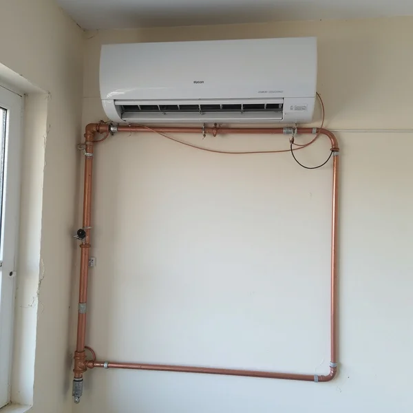 Neat aircond installation with clean wiring in a Selangor terrace house